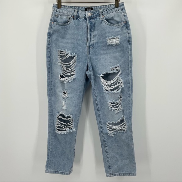 Simple Society Woman’s Super High Rise Baggy Blue Jeans Size 9/29 F4 - Picture 2 of 9